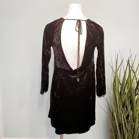 FREE People Faux Wrap Velvet Mini Dress - Picture 5 of 9